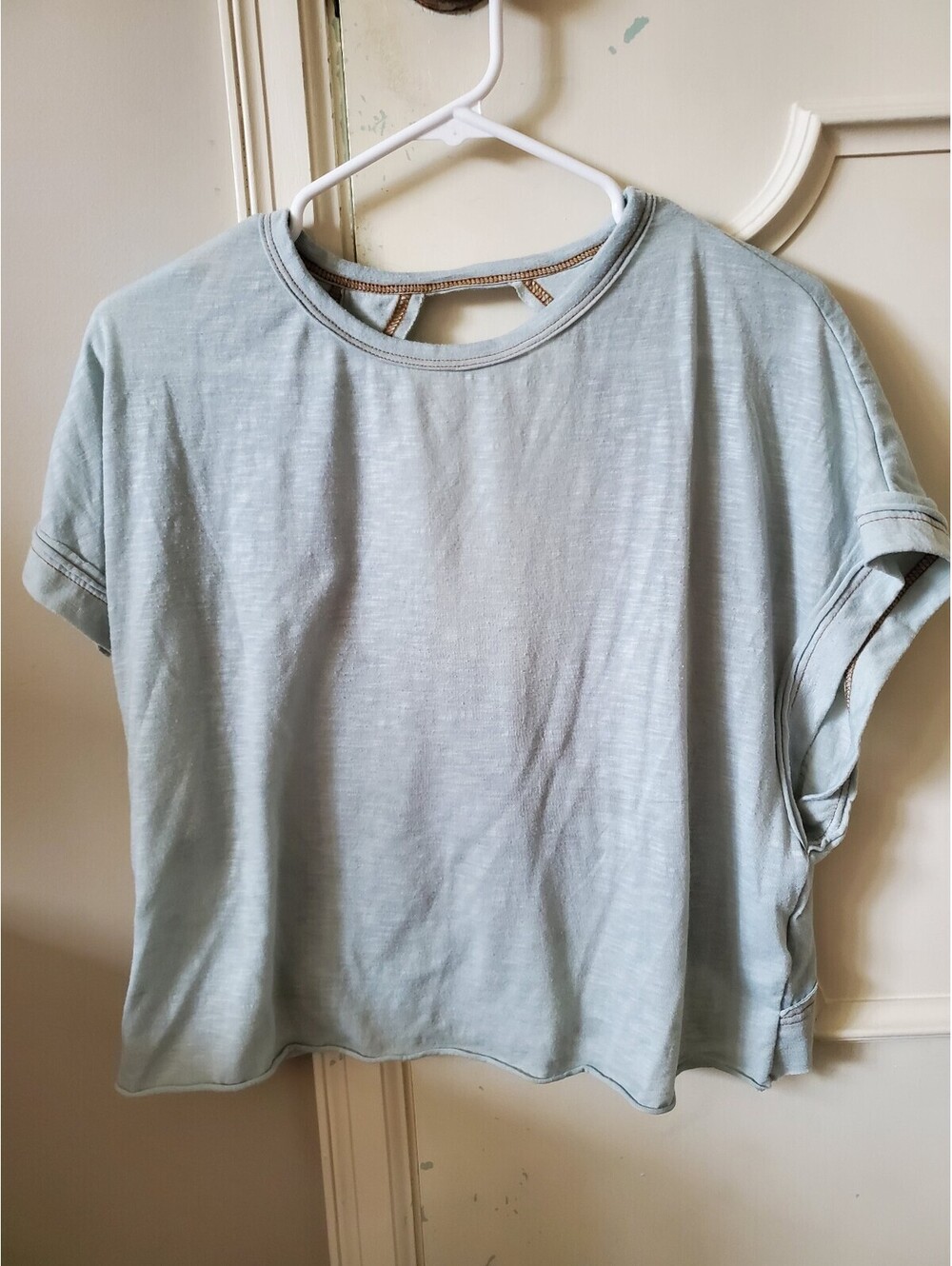 Teal Open Back Shirt